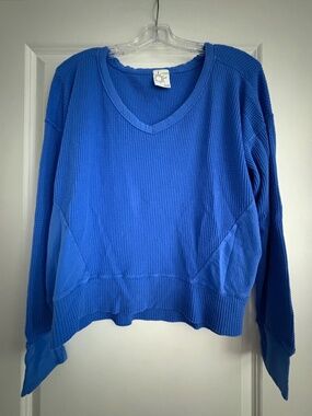 Aerie Offline Waffle V- Neck Sweater